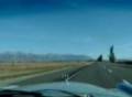 Driving Merc towards Mt Cook
