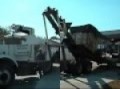 Gabreath Roll-off Kenworth Trash Truck collects Loaded Dumpster on 1-14- ...