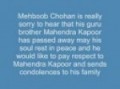 Mehboob Chohan pays respect to guru brother Mahendra Kapoor R.I.P