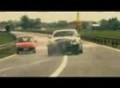 Rolls-Royce crashing into guardrail caught on tape