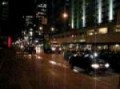 Sterling Garbage Truck Downtown Montreal At Night
